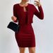 Women's Clothing pure desire fashion suit autumn and winter new slim short coat dress two piece suit_ecoleips.com