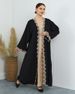 New Muslim Embroidered Loose Cardigan Long Dress Long Robe Fashionable Outerwear Loose Large Size Dress_ecoleips.com
