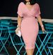 Women's Clothing Fashion Dress Popular Solid Color Tube Top V Neck Half Sleeve Back Zipper Bubble Beads Dress_ecoleips.com