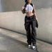 Women's Clothing Street Hip Hop Style Low Waist Multi Pocket Multi Pocket Workwear Casual Pants Long_ecoleips.com