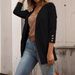 Women's Clothing Autumn And Winter Solid Color Lapel Suit Long Sleeve Button Decoration Slim Fashion Coat_ecoleips.com