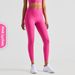 High-Waisted Women's Yoga Pants Hip Lifting Sports Leggings Anti-Rolling Exercise Long Trousers Polyester_ecoleips.com