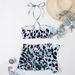 Leopard Print Bikini Set For Women - Sexy Swimwear 3-Piece With Underwire & Padded Top (Blue Animal Print)_ecoleips.com