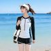 Women's plus Size Sporty Swimsuit Two Piece Conservative Slimming Flat Heeled Bikini Set for Summer Hot Springs_ecoleips.com