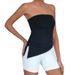 Women's Clothing With Chest Pads Sexy Hot Girl Strapless Solid Color Side Slit Tube Top Yoga Clothes_ecoleips.com
