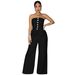 Women's Sexy Strapless Backless Jumpsuit C7628 Fashion Casual Wide Leg_ecoleips.com