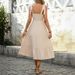 Women's Clothing Skirt Cross Border A Line Splicing Style Dress_ecoleips.com