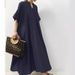 Women's Clothing Women's Solid Color Three Quarter Sleeve Long Casual Dress Spring Summer For Formal & Casual For Women_ecoleips.com