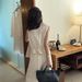 THE LIMON Lemon Green Tea Premium Slim Fit V-Neck Linen Vest Women+Wide Leg Casual Pants Set Summer_ecoleips.com