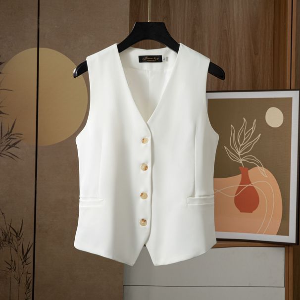 Unisex Suit Vest For And Autumn, Women's Waistcoat, Slimming Commuter Top, New Spring Style_ecoleips.com