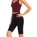 Summer New High Waist, Hip Lifting, Sports And Fitness Capris Wo, Double Sided Polished, Slim Fit, Yoga Shorts For_ecoleips.com