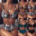 Sexy Animal Print Bikini Set – High-Cut Bikini Top & Brazilian Bottoms (Black/Snake/Yellow Leopard/Green Leopard, S/M/L/Xl)_ecoleips.com