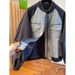 Women's Clothing Baseball Jacket Tops Niche Design Loose Stand Up Collar Exposed Line Denim Patchwork Jacket_ecoleips.com