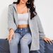 Women’s Half-Zip Fleece Sweatshirt – Oversized Pullover (Greyish/Dark Gray, XS-XXL)_ecoleips.com