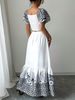 Women's All Over Print Off Shoulder Top & Skirt Set, Boho Chic Fashion Casual Shortsleeve Top & Skirt For Daily Holiday Vacation_ecoleips.com