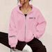 Women's Thick Hooded Zipper Sweatshirt Jacket Autumn Winter Loose Lazy Style Versatile Top New Print_ecoleips.com
