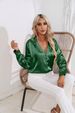 Suit Collar Satin Shirt For Women, New Long Sleeve Blouse, Silk Satin, Women's Fashion_ecoleips.com