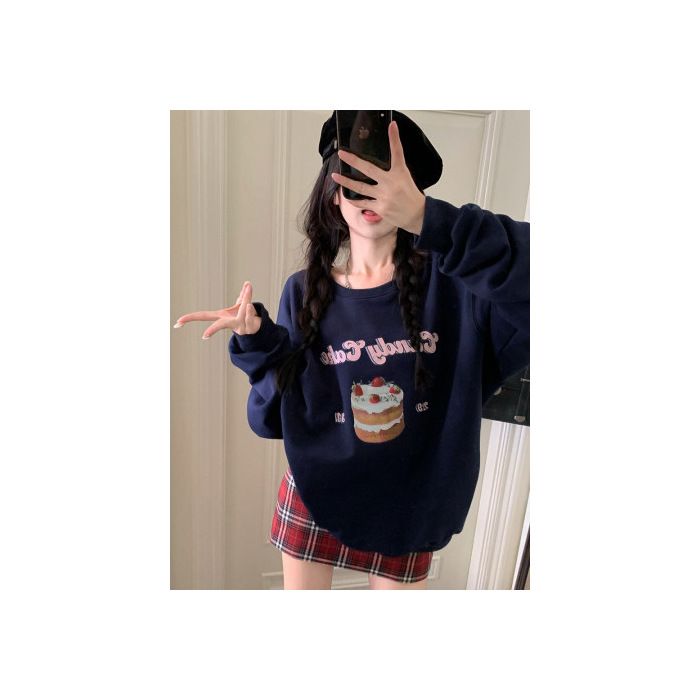 Plus-size Fleece-lined Thickened Hoodie, Loose-fitting Winter Jacket With A High-end Feel, Stylish And Slimming Top,_ecoleips.com