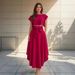 Women's Clothing Lace-Up Waist Slimming Dress Set – Elegant Spring Outfit With Flattering Fit"_ecoleips.com