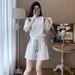 Women's Clothing New Style Fashionable Slim Fit Loose Short Sleeved Shorts Casual Two Piece Suit_ecoleips.com