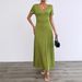 2026 European And American Summer New Style Best-Selling Plus Size Women's Solid Color Sexy Deep V Short Sleeve_ecoleips.com