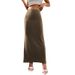 Women's Clothing Autumn New Women's Midi Skirt, Bodycon Skirt, Solid Color, Ankle Length Skirt_ecoleips.com