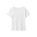 Heyhenry Summer Minimalist Spicy Girl Slimming Solid Color Top Slim Fit V-Neck Versatile Basic Short Sleeved T-Shirt For_ecoleips.com