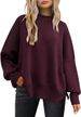 European And American Style Round Neck Batwing Long Sleeve Sweater 2026 Autumn Knitted Side Slit Pullover_ecoleips.com