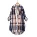 Retro-Style Long-Sleeved Shirt With A Checkered Pattern, A Loose-Fitting Jacket That Flatters The Figure, And A Colorful_ecoleips.com