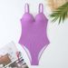 Women's Clothing One Piece Swimsuit Fashion Sexy Swimsuit Female Small Trough Solid Color Hard Bag Swimsuit_ecoleips.com