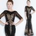 Black Mermaid Evening Gown Elegant Long Banquet Dress for Women Dignified Sophisticated Suitable for Presenters Performances_ecoleips.com