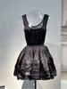 High-end New Short Dress Women's Summer French Style Exquisite Design Sense Niche Sleeveless Vest Stitching Dress Sweet PNW7_ecoleips.com