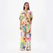 Women's Clothing Fashion Linen Printed Short Sleeved Floral Color Holiday Casual Versatile Suit_ecoleips.com