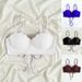 Women's Solid Color Hard Cup Bikini Set - Sexy Strap Top & High Support Swimwear For Beach & Pool_ecoleips.com