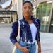 Women's Distressed Denim Jacket – Oversized Washed Cropped Streetwear Top With Raw Hem_ecoleips.com