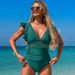 Women's Clothing Nylon One Piece Swimsuit Mesh Panel Swimwear_ecoleips.com