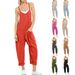 Summer Women's Jumpsuit – Sleeveless Overalls With Pockets Casual Boho Romper Pants In 16 Colors Loose Fit For Streetwear & Travel_ecoleips.com