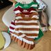 Women's Clothing Women's Summer New Sleeveless Striped Slim Vest Skirt Fishtail Dress Knitted Skirt Female_ecoleips.com