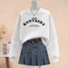 Women's round Neck Sweatshirt Pure Cotton Fleece Lined Thickened Casual Loose Stylish Unique Design for Spring Autumn Winter_ecoleips.com