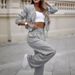 European And American Style Women's Temperament Casual Striped Suit with Short Lapel And Straight Pants for 2024_ecoleips.com