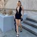 European And American Style 2024 Autumn New Women's Fashion Trendy Sexy Halter Neck Backless Slim-fit Bodycon Solid_ecoleips.com