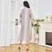 Women's New Sequined Fashion Muslin Dress Kaftan Mesh Abaya Dress_ecoleips.com