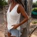 Women's Clothing Summer New V Neck Cross Button Vest T Shirt Top Female_ecoleips.com
