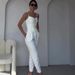 Women's Clothing summer new pure desire sexy hollow strap top casual wide leg pants suit_ecoleips.com