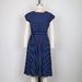 Summer New Arrival Women European American Polka Dot Drawstring Short Sleeve Pleated Mid Length Dress_ecoleips.com