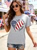 Patriotic Shirts For Women American Flag Shirt Faith Family Freedom Graphic Tee USA Star Stripes Tops_ecoleips.com