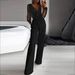 Women's High-Waisted Jumpsuit Mesh And Powder Splicing Elegant Style Autumn_ecoleips.com