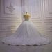 Main Wedding Dress New Large Size Off Shoulder Sequined Lace Palace Style Heavy Industry Sexy Wedding Dress_ecoleips.com