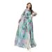 2023 Chiffon Long Sleeve Summer European And American Foreign Trade Women's Beach Vacation Dress_ecoleips.com