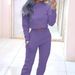 Cross-border Plus Size Women's Spring And Autumn Round Neck Long Sleeve High-Waisted Pants Fitness Sports Casual_ecoleips.com